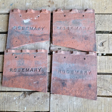4 Pack Old Beautiful Branded Rosemary Broken Natural Clay Roof Tiles Decorative