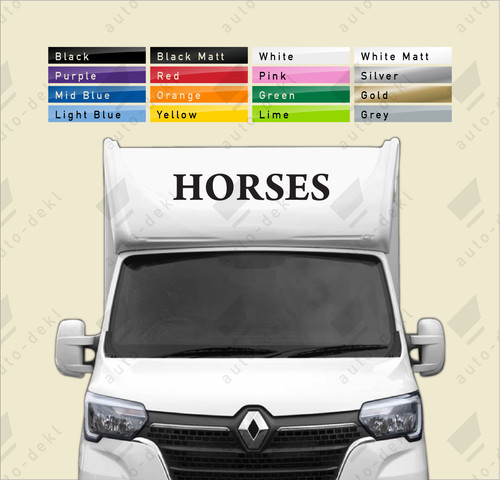 Horse box lettering - box, vinyl
