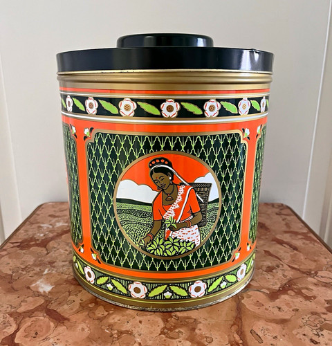 Vintage french metal lidded - vintage,