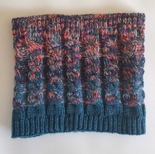 Fat Face Twist Space Dye Snood Teal Green 