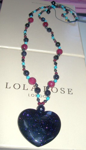 Lola rose blue sandstone heart - lola,