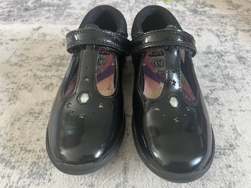 Clarks girls black patent - black,