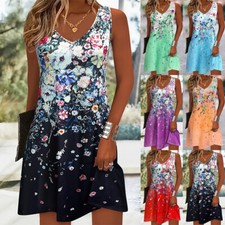 Womens Floral PRINT Sleeveless