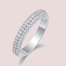 Real Moissanite Half Eternity