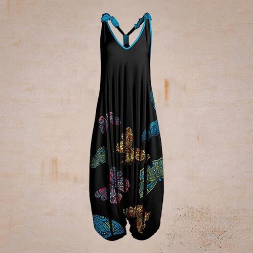 Floral romper harem baggy - floral,