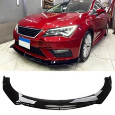 Gloss Black Front Bumper Lip Spoiler Splitter Body Kit For Seat Leon FR Cupra R