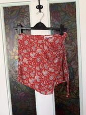 Zara Skort Red And White Xs