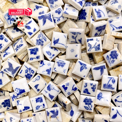 15mm blue white mini - blue,