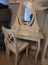 White Dressing table, mirror &
