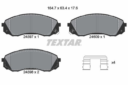 Front axle brake pad set - set,, disc