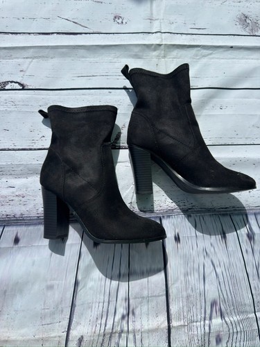 Faux suede ankle boots - suede, boots,