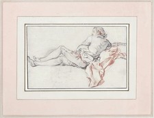 François Boucher Old Master Drawing French classical Baroque portrait