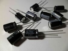 12 x 220uF 25V 105 °C Rubycon YXF Capacitor Low ESR (12pcs) Long Life NEW 