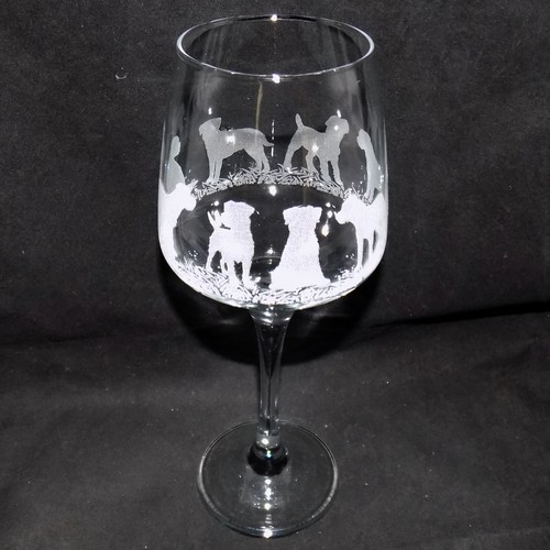 Engraved border terrier wine - 'border,