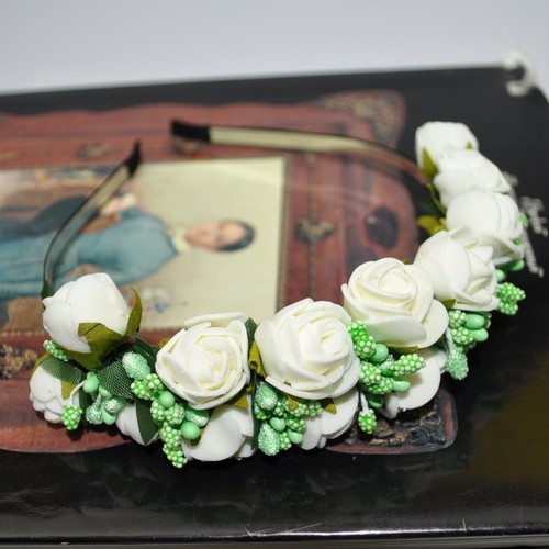 Headband flower wreath - headband,