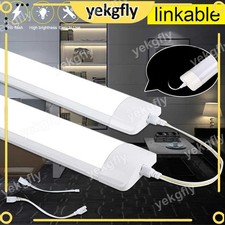 LED Batten Light Ceiling Tube Fluorescent 6500K Dimmable 2FT 3FT 4FT 5FT 6FT 8FT