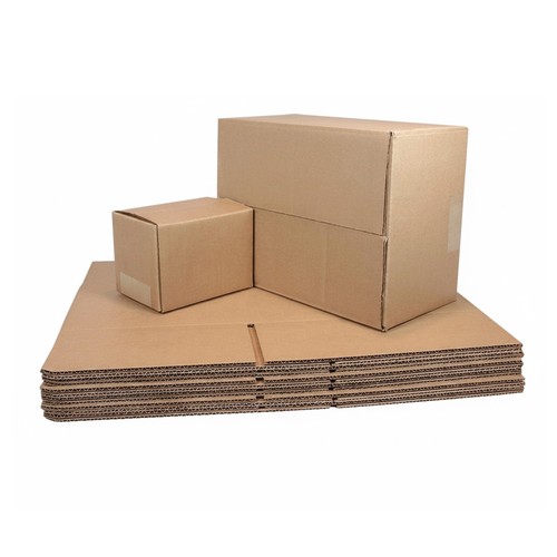 Cardboard boxes double - cardboard, wall