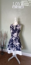 Ladies Charcoal Floral Dress