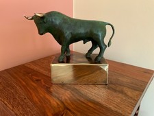 Jose Duran Bronze Bull Sculpture