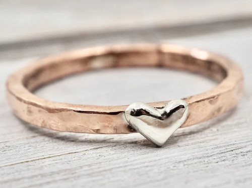 Solid copper silver minimalist - solid,