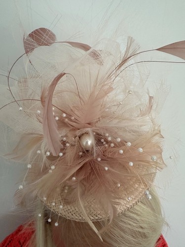 Bespoke fascinator blush pink