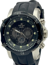 Oskar Emil Horizon Quality Large Chunky Sports Chronograph Stainless Steel Watch