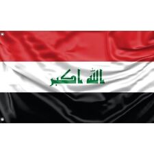 IRAQ FLAG 5FT X 3FT IRAQI NATIONAL FLAG WITH 2 EYELET Middle East 100% Polyester