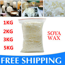 Soy Wax/Soya 100% Pure Candle Making Wax Natural Flakes Clean Burning WHITE UK
