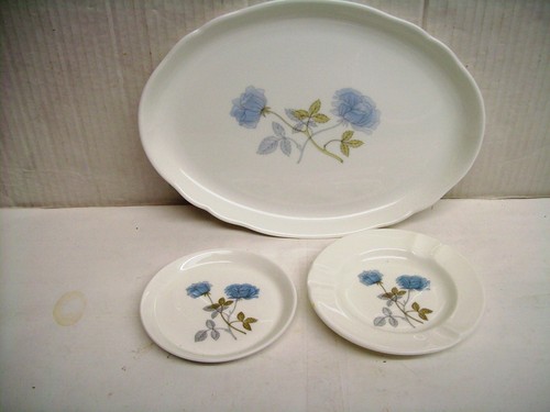 Wedgwood ice rose oval plate - ice,