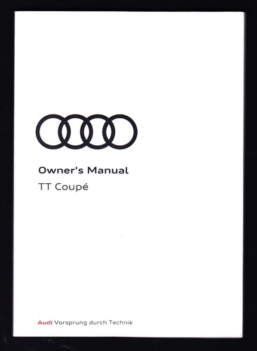 Audi coupe owners manual - tt,