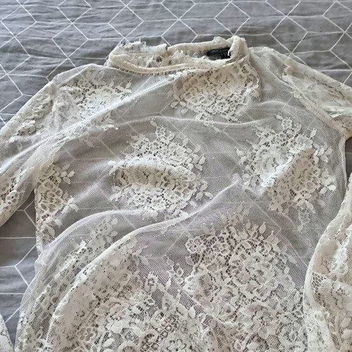 Qed london white floral lace - london,