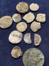 3x Medieval Silver Hammered