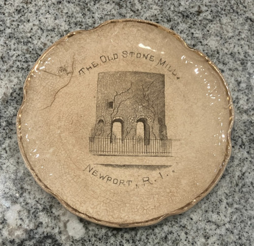 Antique old stone mill plate - old,