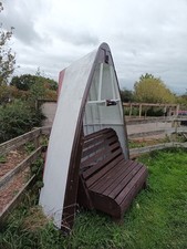 Half A Boat Garden Bench, Seat, Gothic Arch, Arbor