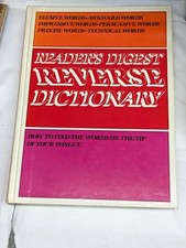 Reader's Digest Reverse Dictionary 1989 Hardback Book Elusive Awkward Words