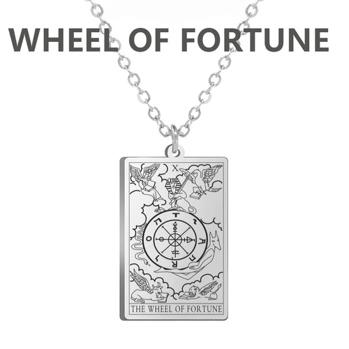 Tarot cards necklace stainless - tarot,