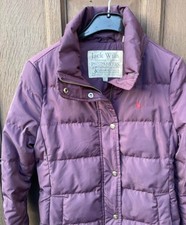 Jack wills Purple Down Filled Coat Size 8 warm winter  