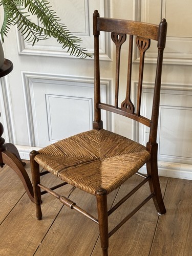 Antique child oak chair - antique, child’s