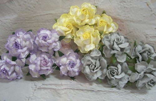 Mulberry paper roses - 5x,