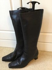 LADIES REMONTE DORNDORF LONG BLACK LEATHER BOOTS SIZE 8 WORN ONCE