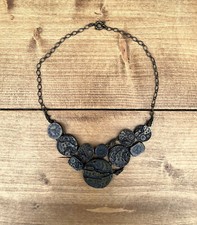 All Saints Statement Clock work Cog wheel Steampunk Necklace 2 A241