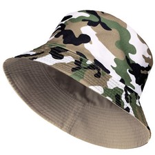 COTTON CAMO BUCKET HAT BUSH