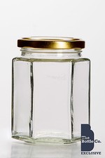 168  x 12oz HEXAGONAL JAM JAR