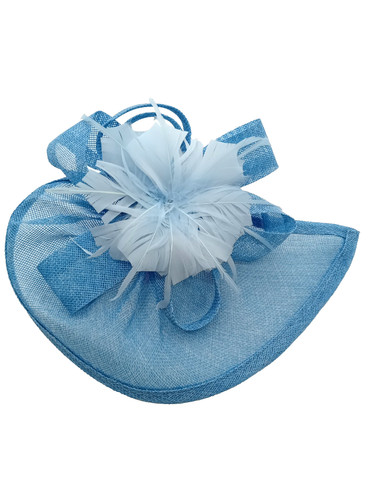 Sky blue fascinator - blue,