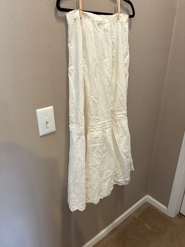 Antique petticoat long white - antique,