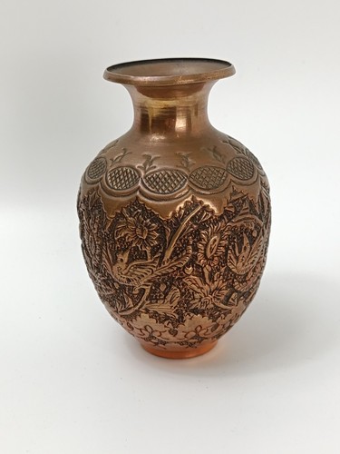 Vintage copper vase persian - vintage,