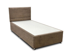 Highgrove 'Capella' Milan Mocha Brown Bed Frame + Headboard Single Size NEW