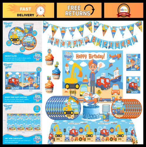 Blippi birthday party supplies - blippi,