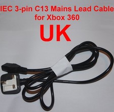 IEC 3-pin C13 Mains Lead Cable