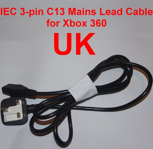 Iec pin c13 mains - 3-pin, lead